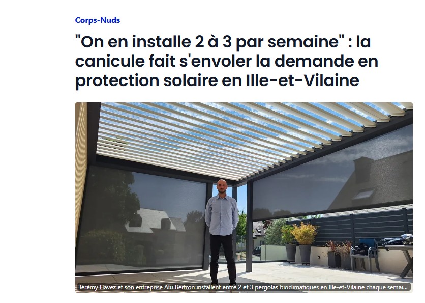 Canicule : les protections solaires, une solution de plus en plus recherchée